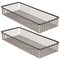 mDesign Metal Farmhouse Kitchen Cabinet Drawer Organizer Basket